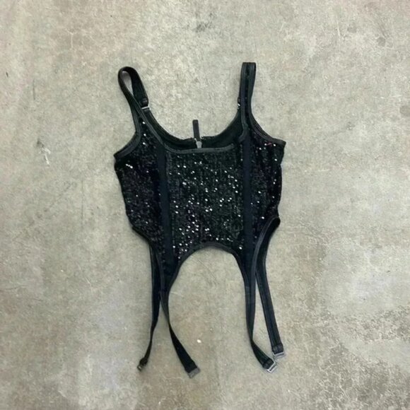 Steve Madden sequin  corset top - Picture 2 of 6